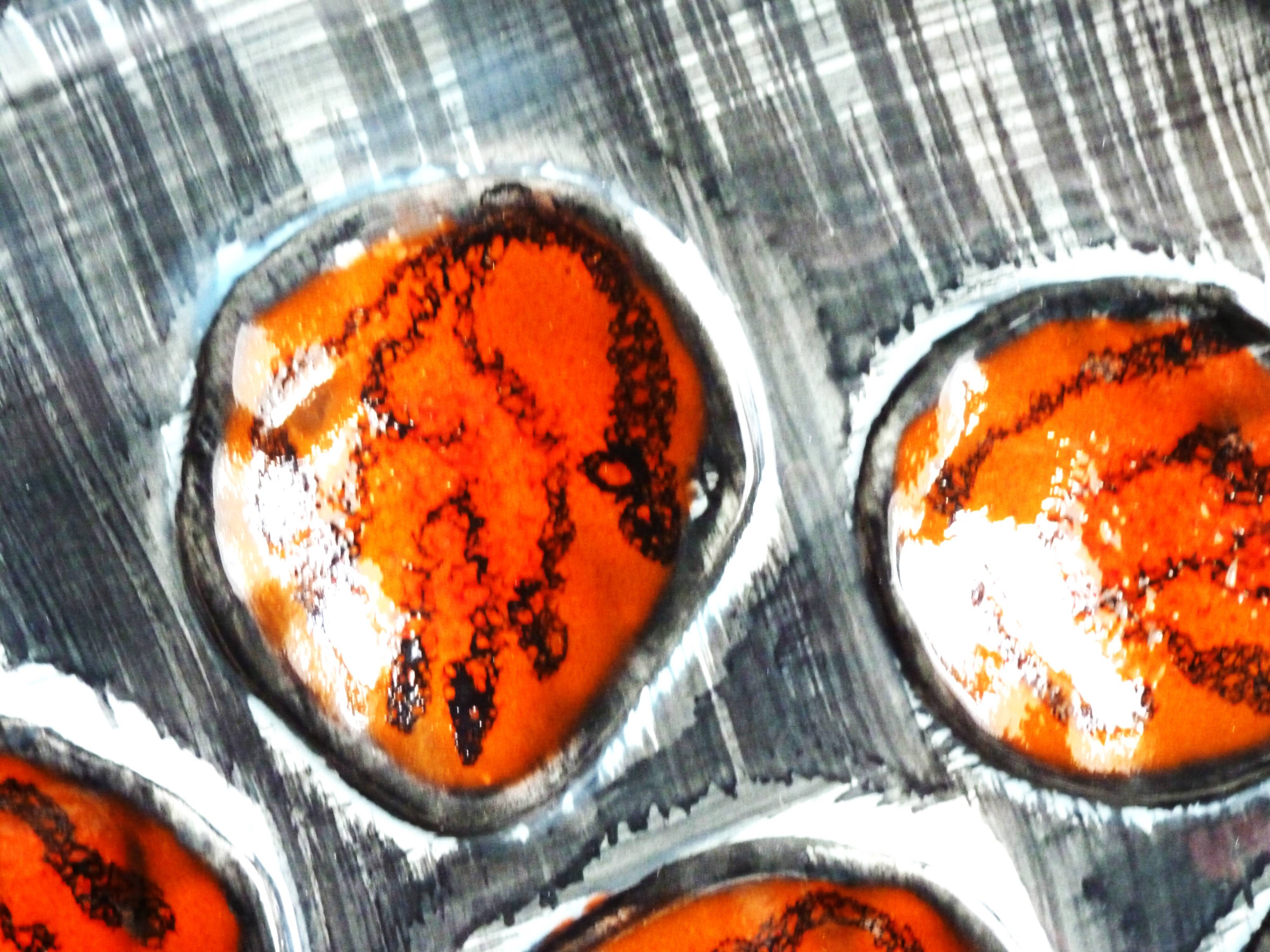 Hand-painted oyster and shellfish presentation plate from Pornic.