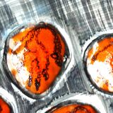 Hand-painted oyster and shellfish presentation plate from Pornic.