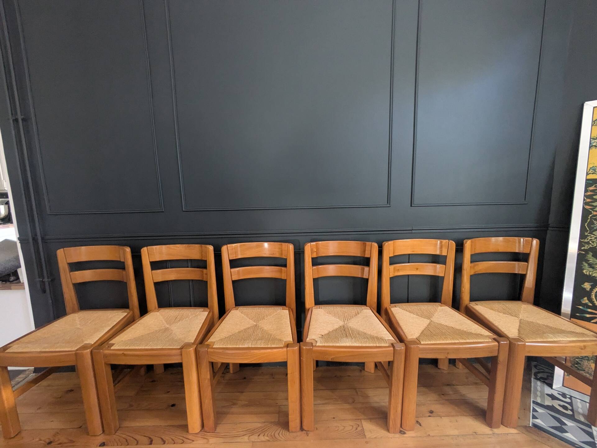 Set of six chairs Maison Regain 1970s/80s