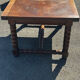 Solid oak extendable table, turned legs – 19th century