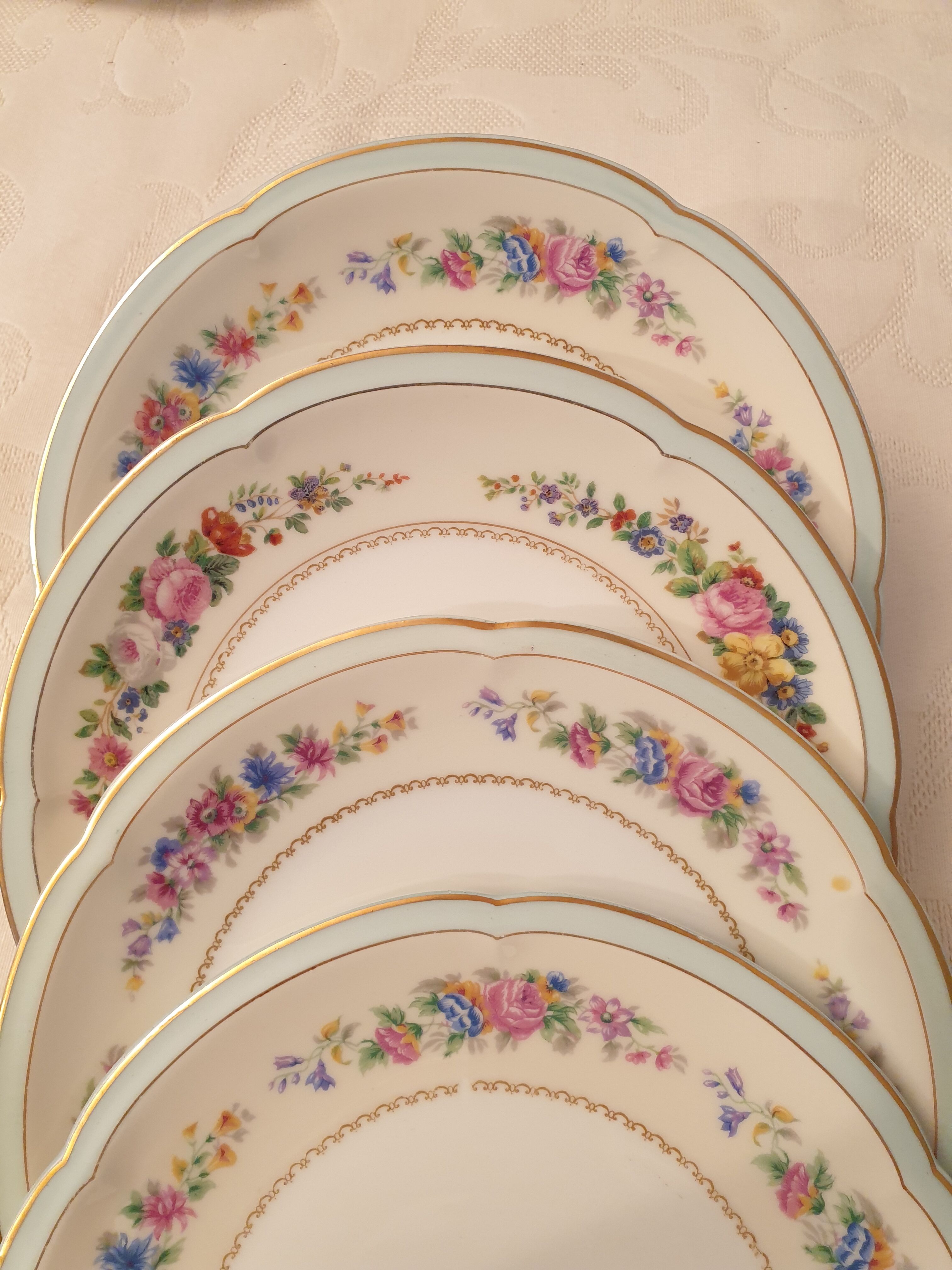 Suite of 4 flat plates Limoges