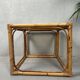 Vintage side table – bamboo and glass