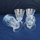 4 vintage Harcourt style faceted water glasses