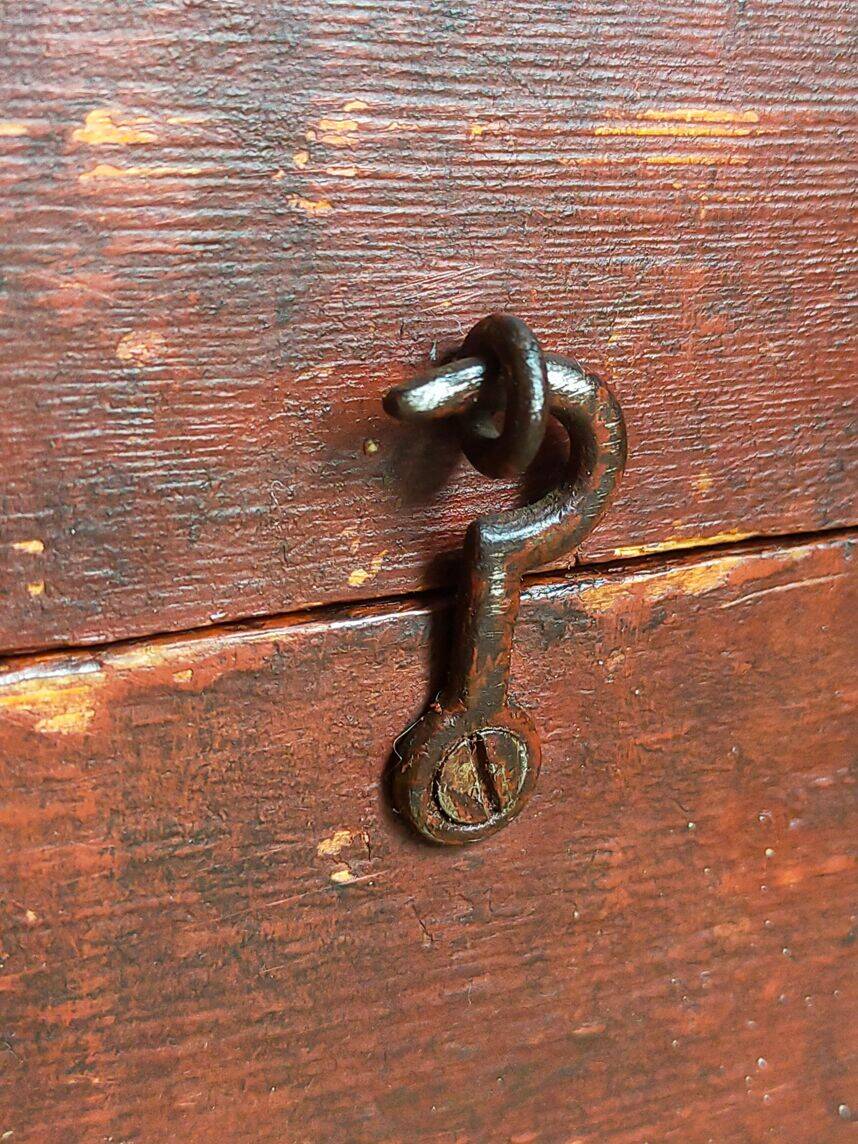Painted wooden chest
