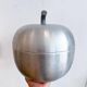 Vintage "apple" ice bucket - brushed metal Italy