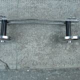 Wall coat rack 2 hooks in chromed metal