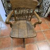 American oak office armchair