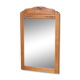 Art Deco fireplace mirror in light oak. Mercury glass.