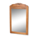 Art Deco fireplace mirror in light oak. Mercury glass.