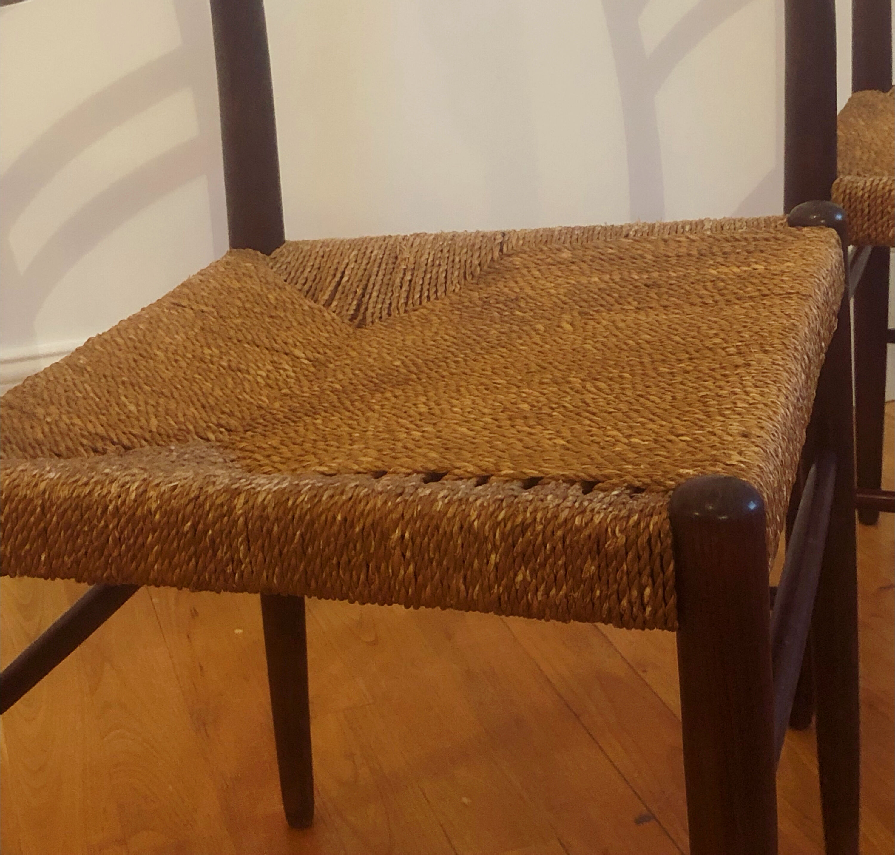 Pair of rope chairs "Gracell" by Yngve Ekstrom for Gemla, 1950s