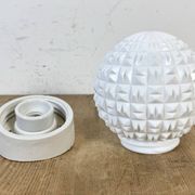 Applique murale en porcelaine blanche vintage, années 1970