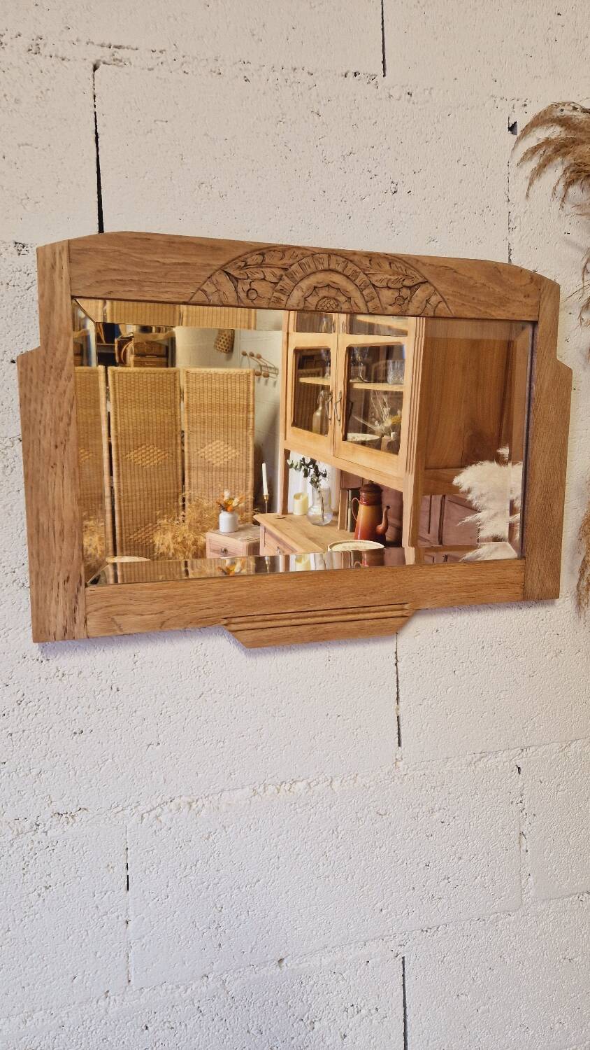 Art Deco wooden mirror
