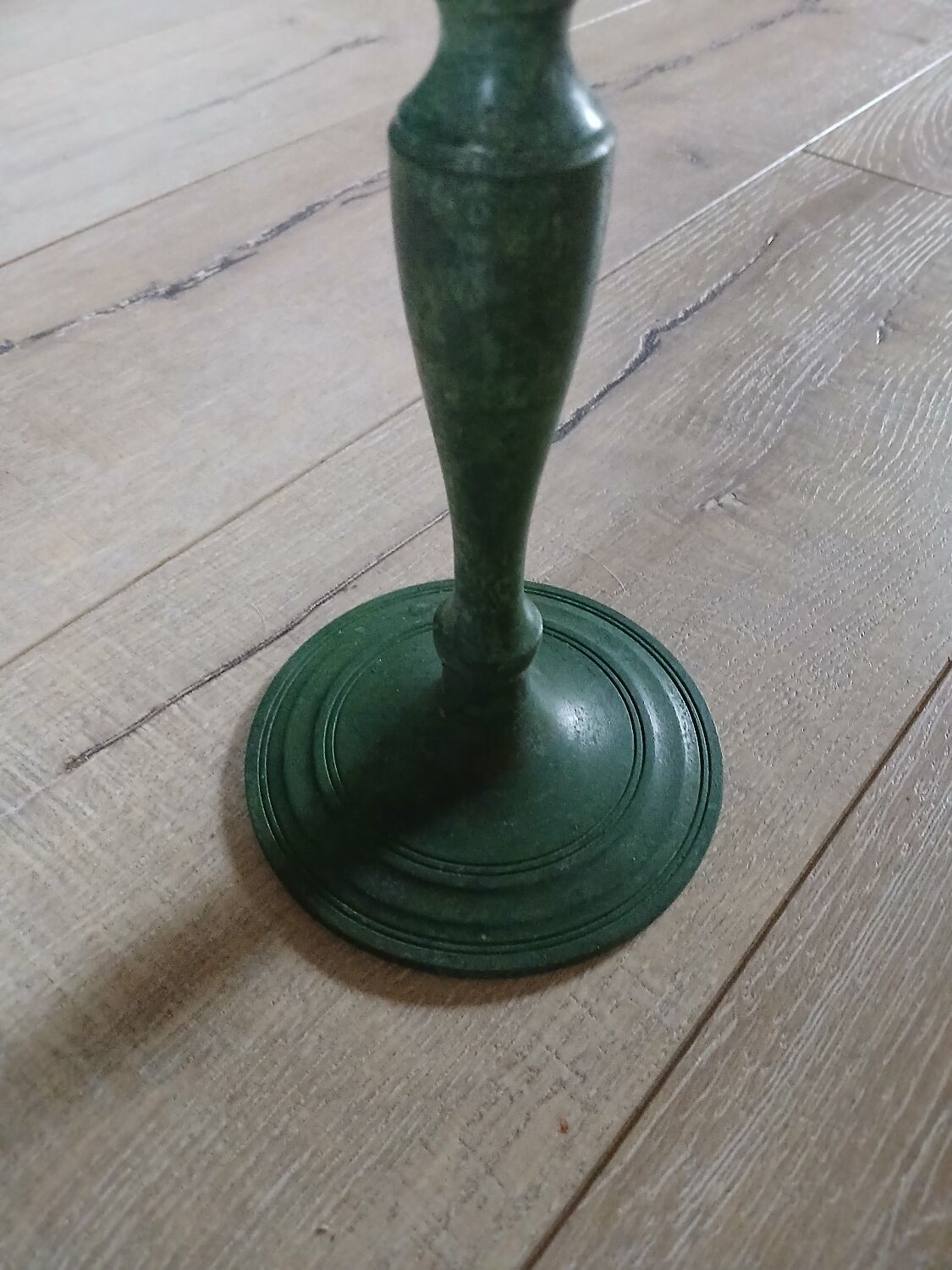 Antique green wrought iron chandelier