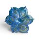 pair of flower candle holders made of glass handcrafted in Italy