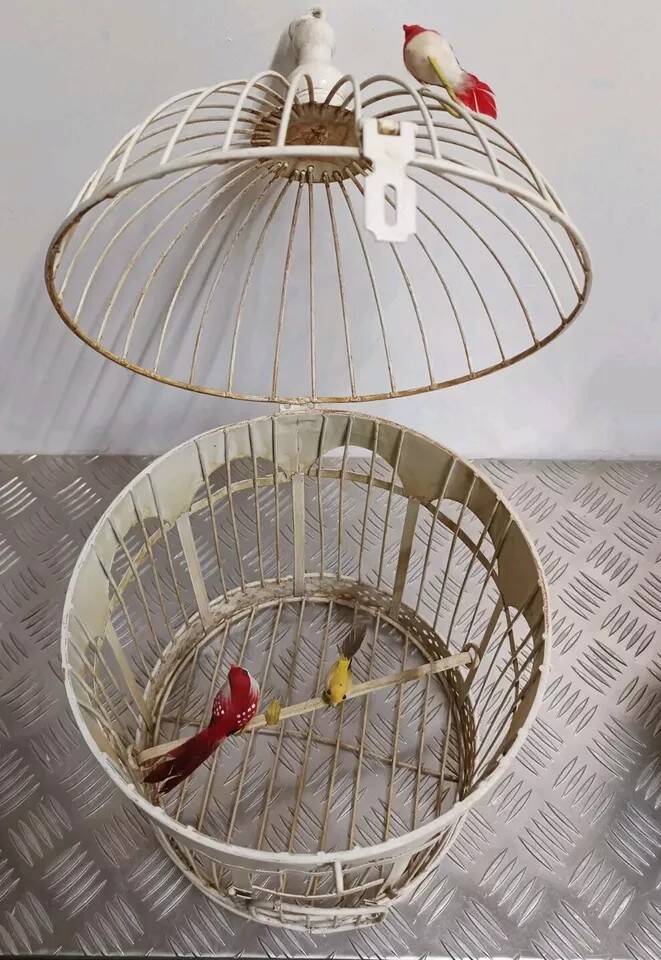Pair of vintage bird cages
