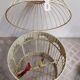 Paire de cage à oiseaux vintage