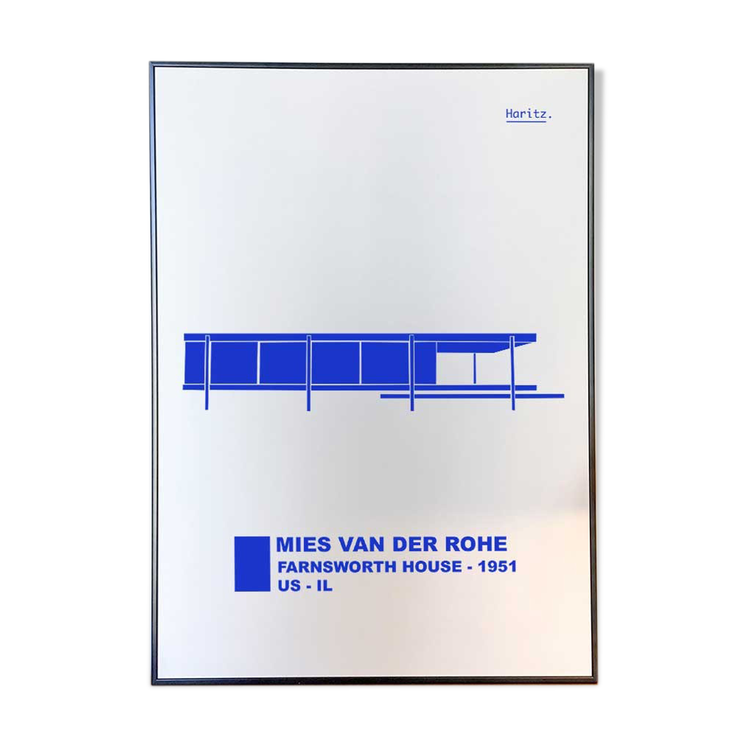 Affiche farnsworth house - mies van der rohe
