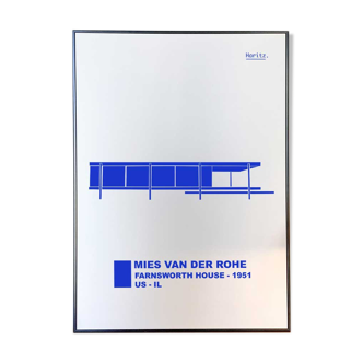 Affiche farnsworth house - mies van der rohe