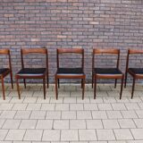 Rosewood Astrid Dining Chairs by Oswald Vermaercke for V-Form, 1962, Set of 5