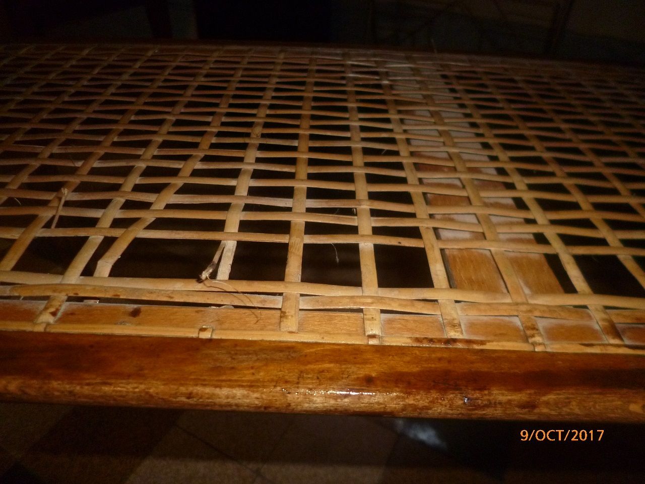 Coffee table teak tiled door magazines caning of the 60s Scandinavian style