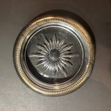 Set of 2 Ashtrays / empty pockets / coasters in Crystal and Silver