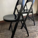 Pair of Thonet 751 Bahaus folding chairs in bentwood