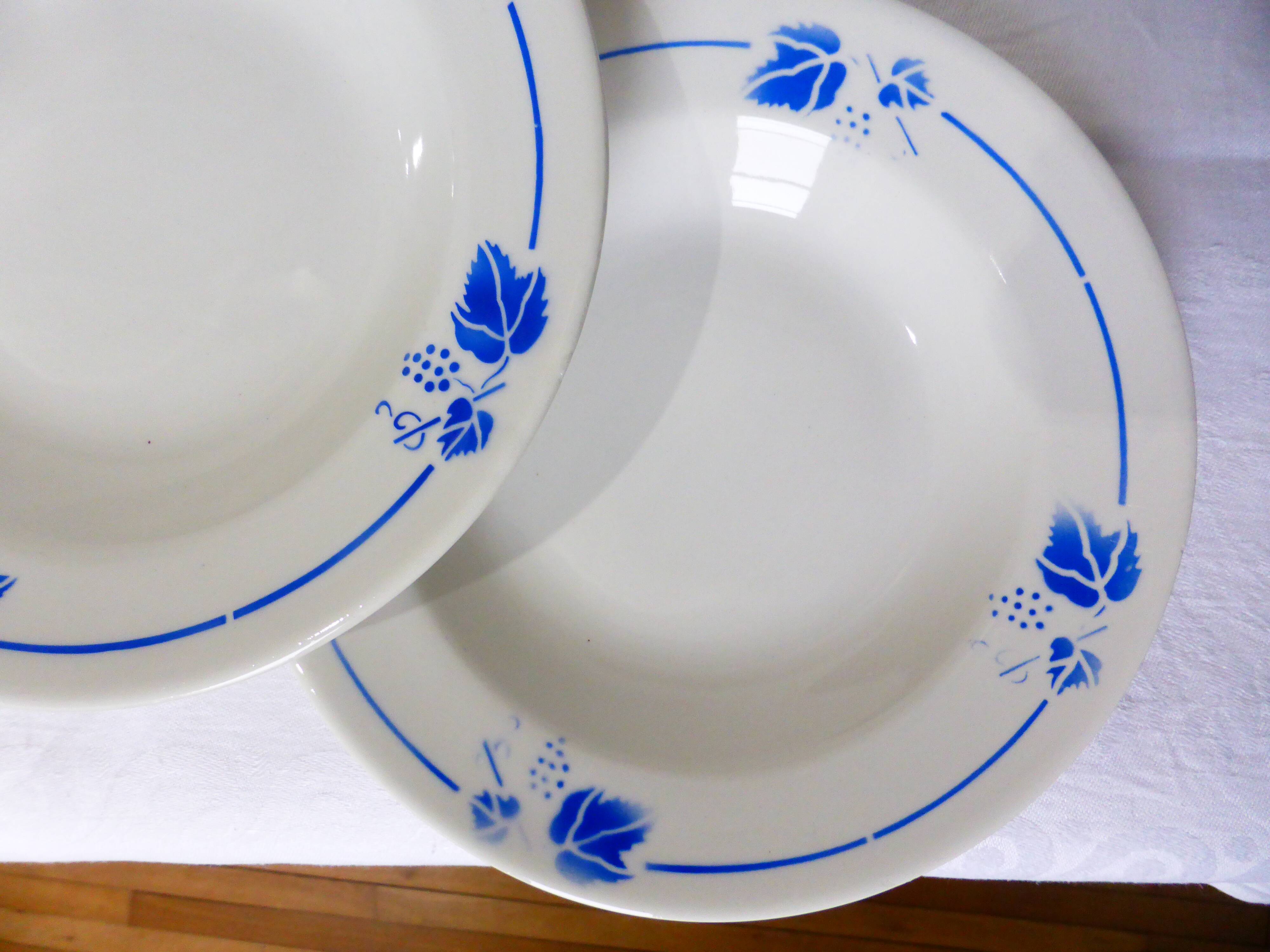 4 deep plates Roselys model Vigne 211248