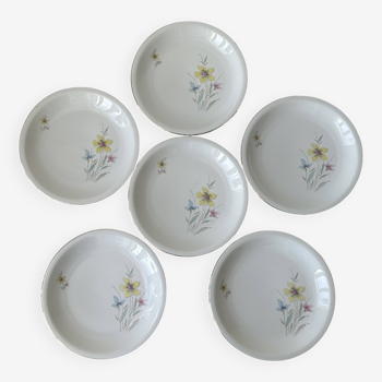 Set of 6 KAHIA porcelain plates