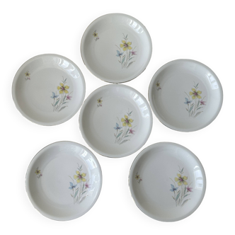 Set of 6 KAHIA porcelain plates