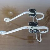 Pair of white metal hooks 30s 40s
