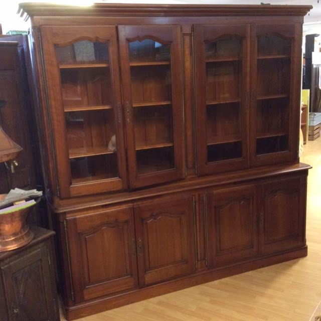 Cherry bookcase 4 doors