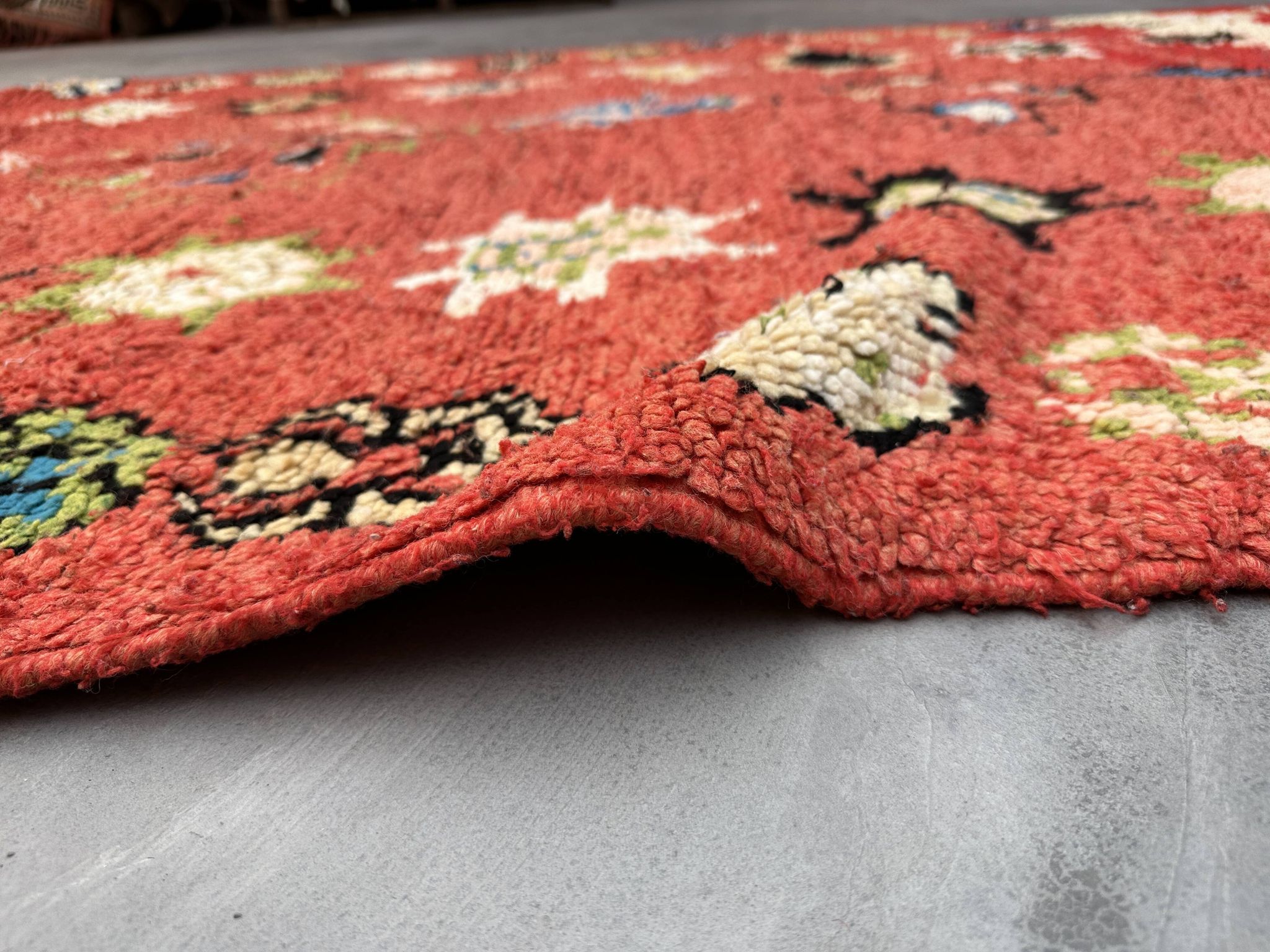 Tapis Marocain boujad orange - 173 x 350 cm