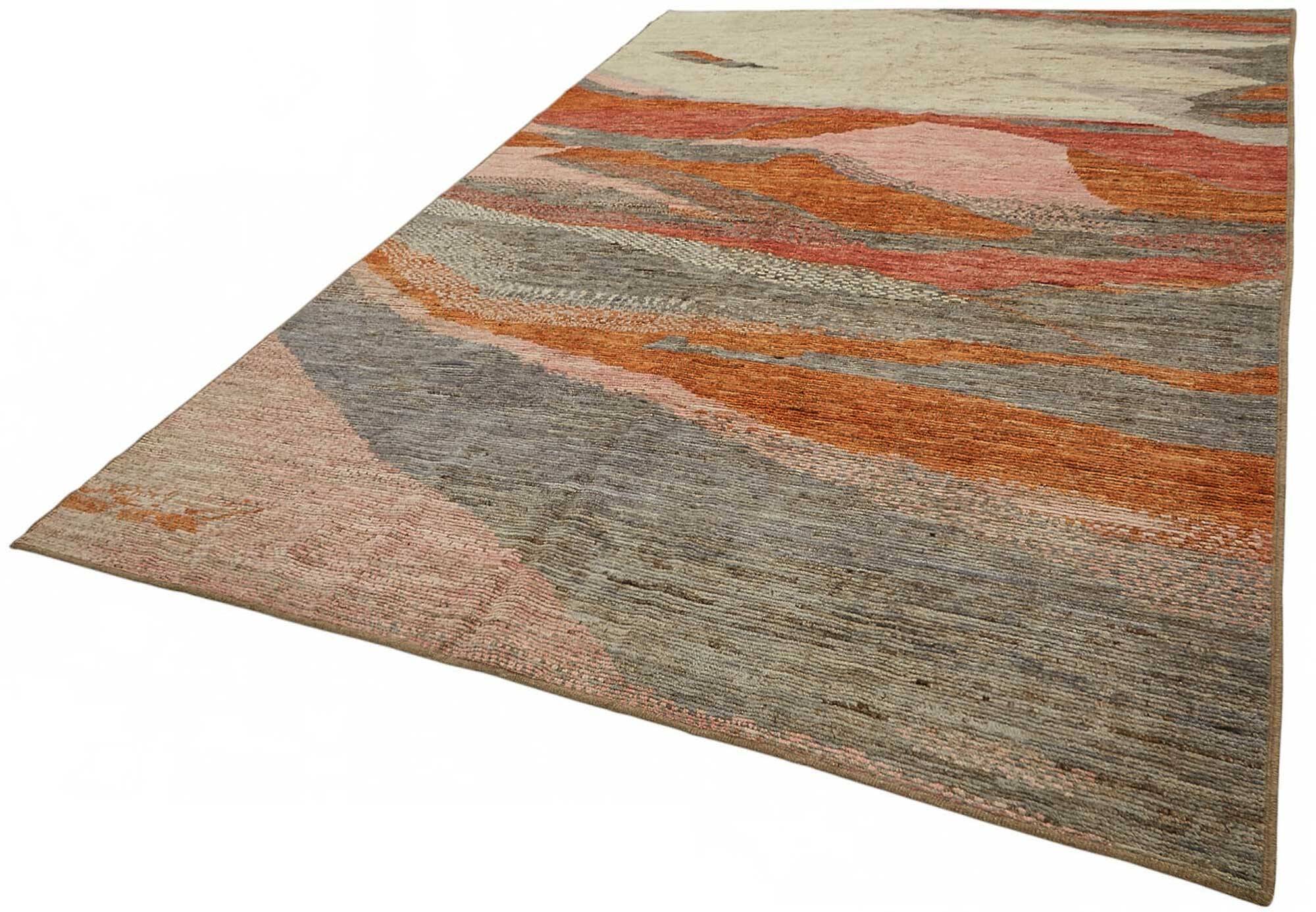 Handwoven Turkish Rustic 245 cm x 337 cm Multicolor Wool Carpet