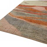 Handwoven Turkish Rustic 245 cm x 337 cm Multicolor Wool Carpet