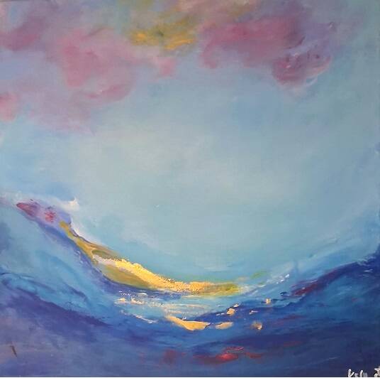 Original signed painting with certificate: marine painting