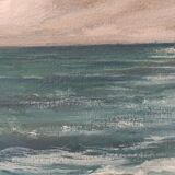 Signed marine oil painting