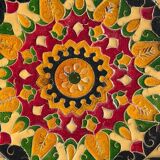 Vintage brass compartment plate