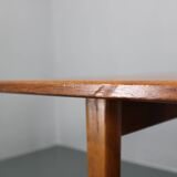 1960s Danish Coffee Table in Teak and Oak, Restored Scandinavian Modern Des