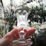 7 Metternich Style Crystal Champagne Flutes H 15.5 cm