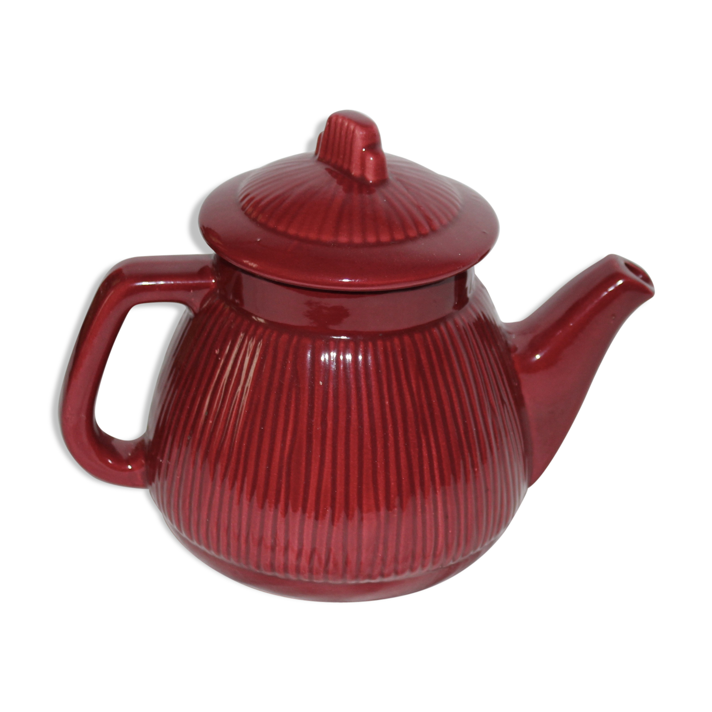 Red vintage teapot