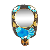 Vintage wall mirror 1950s/1960s gold borders.