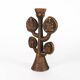 Bougeoir en forme d'arbre en bronze brutaliste orthodoxe chrétien des années 1970