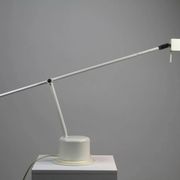 Minimalist White Adjustable Desk Lamp by Massive, Belgium — 1980s