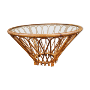 Table basse en rotin, - osier