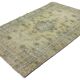 Vintage Turkish Medallion Rug Beige Green 265 x 168 cm