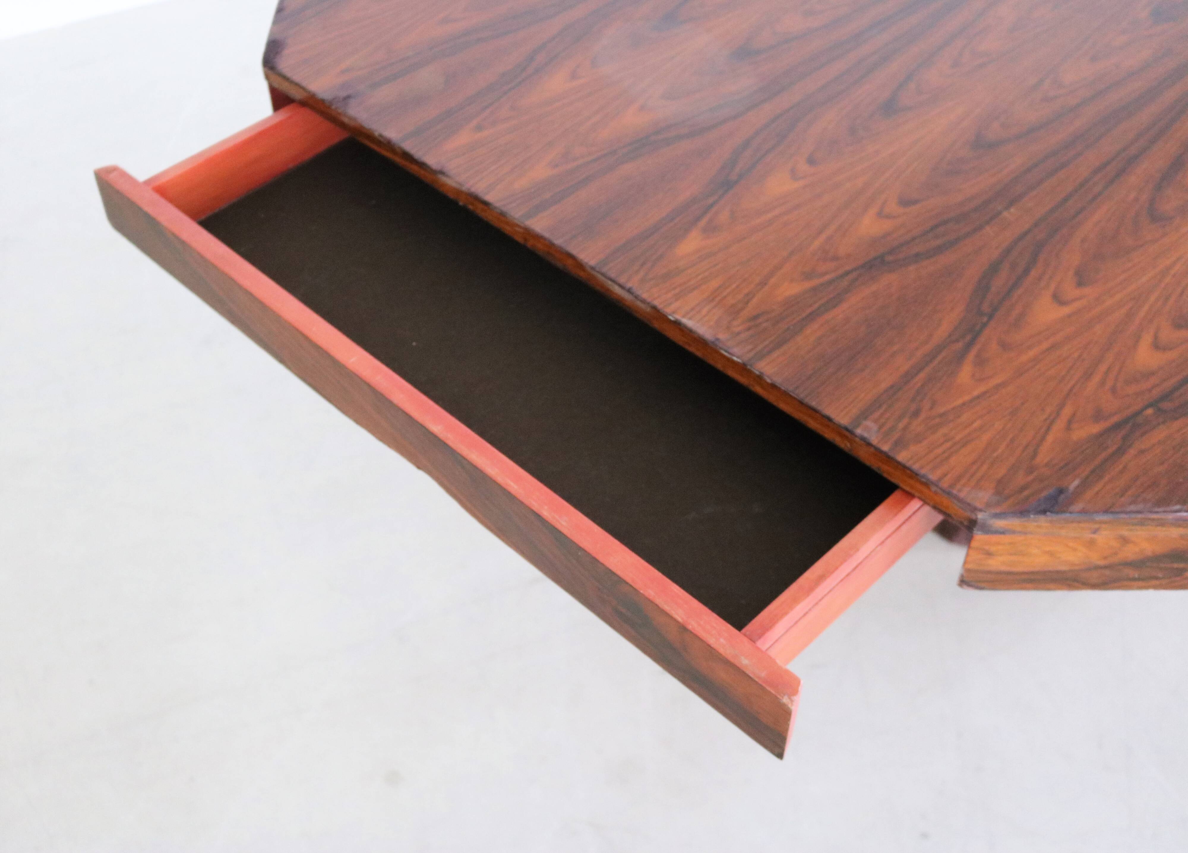 Octagonal dining ore conference table with drawers