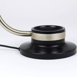 Oscar Torlasco black and nickel swivel desk lamp, Lumi Milano, Italy, 1960s.