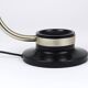 Oscar Torlasco lampe de bureau pivotante noire et nickel, Lumi Milano, Italie, années 1960