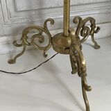 Lampadaire tripode en laiton