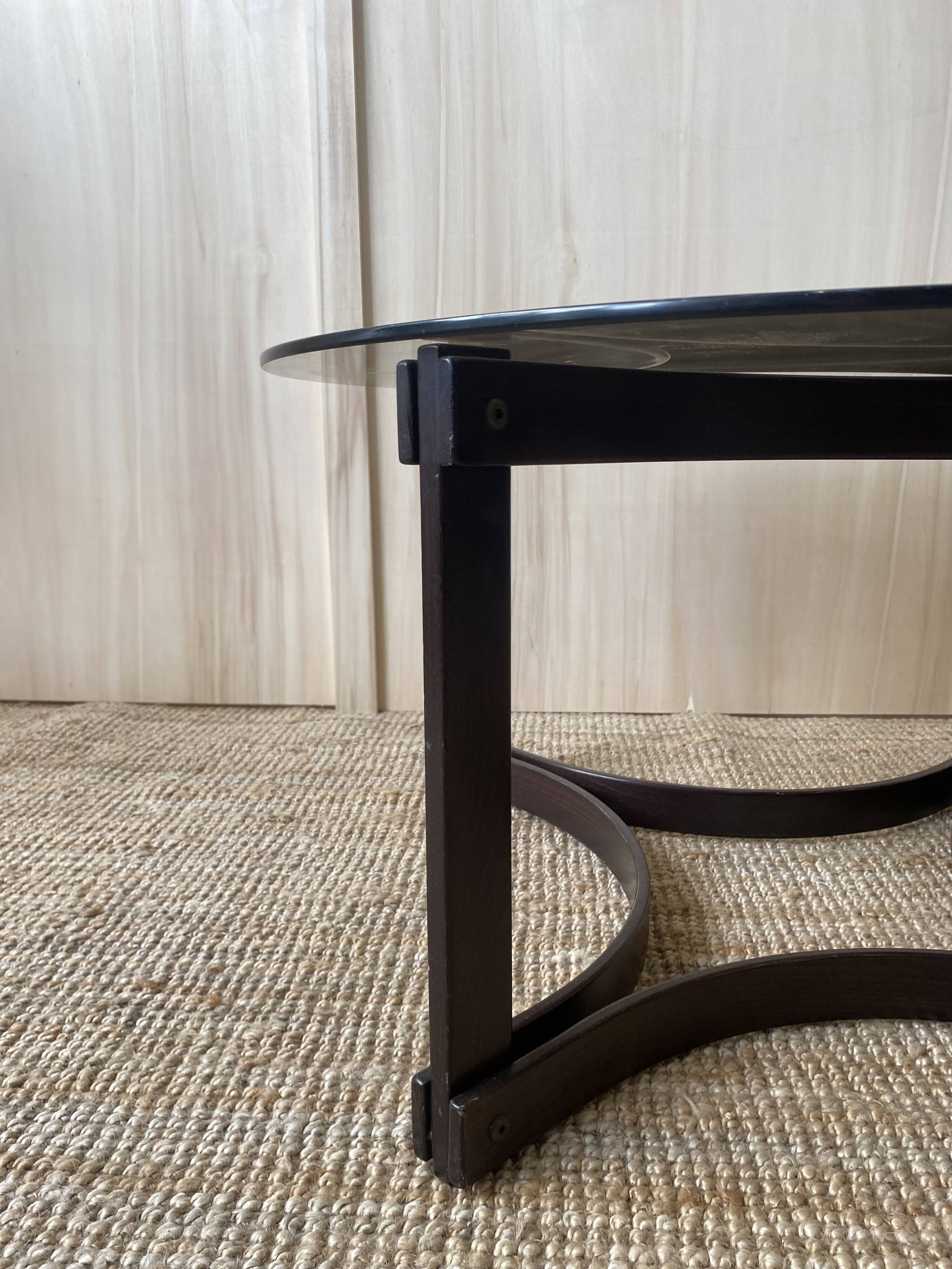 Glass & wood coffee table - Ingmar Relling